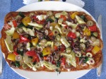 Quinoa Crust Pizza with vegetables