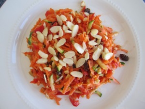 CARROTS, RED PEPPERS AND ZUCCHINI SALAD